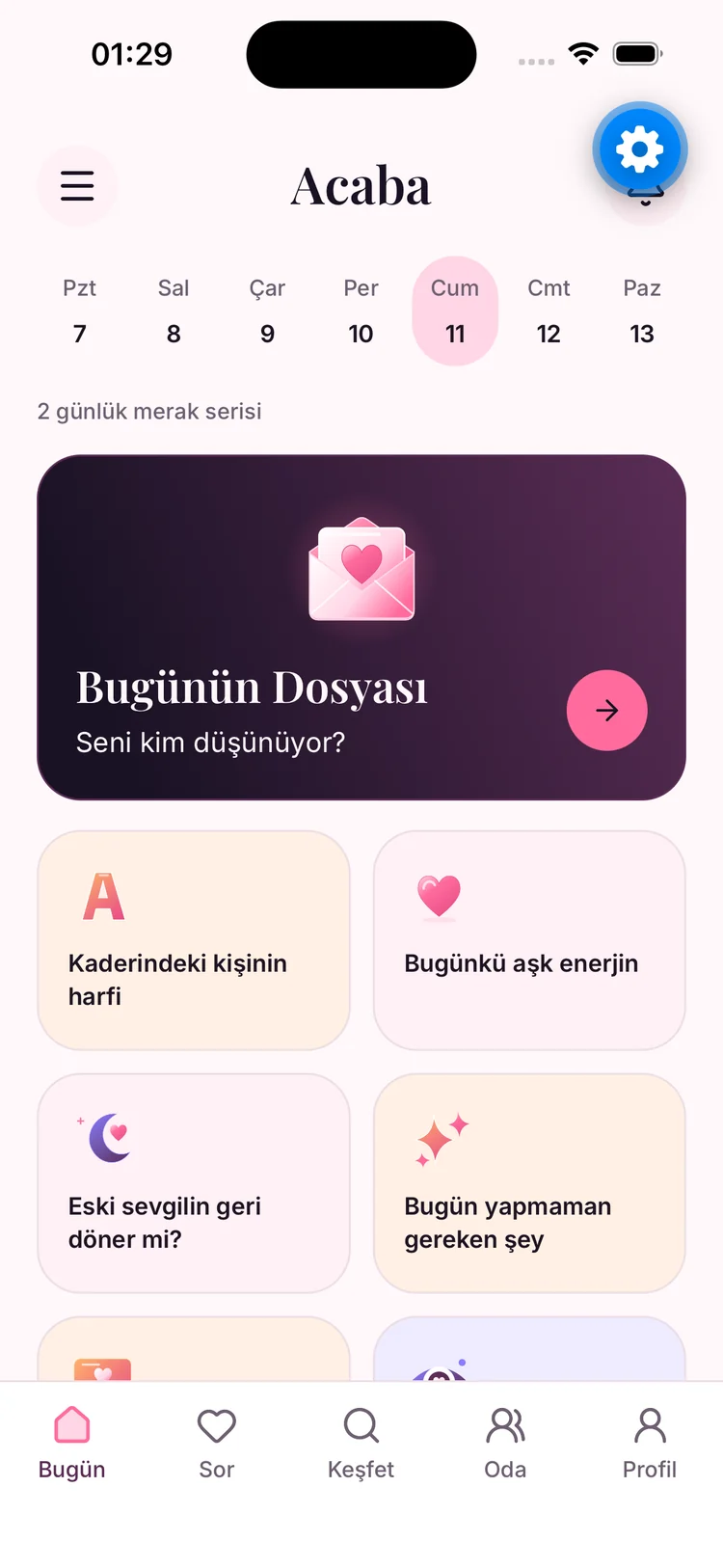 Acaba — Mobil ekran 01