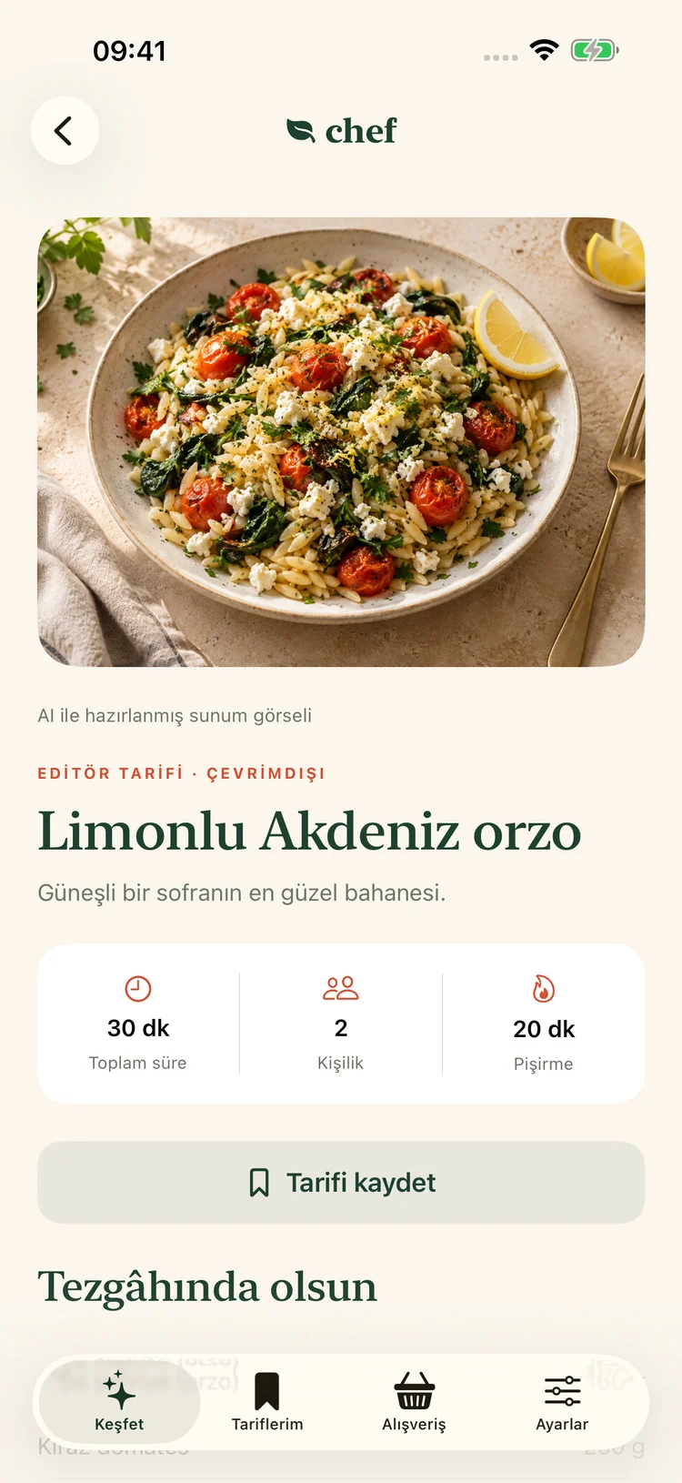 Chef — Mobil ekran 02