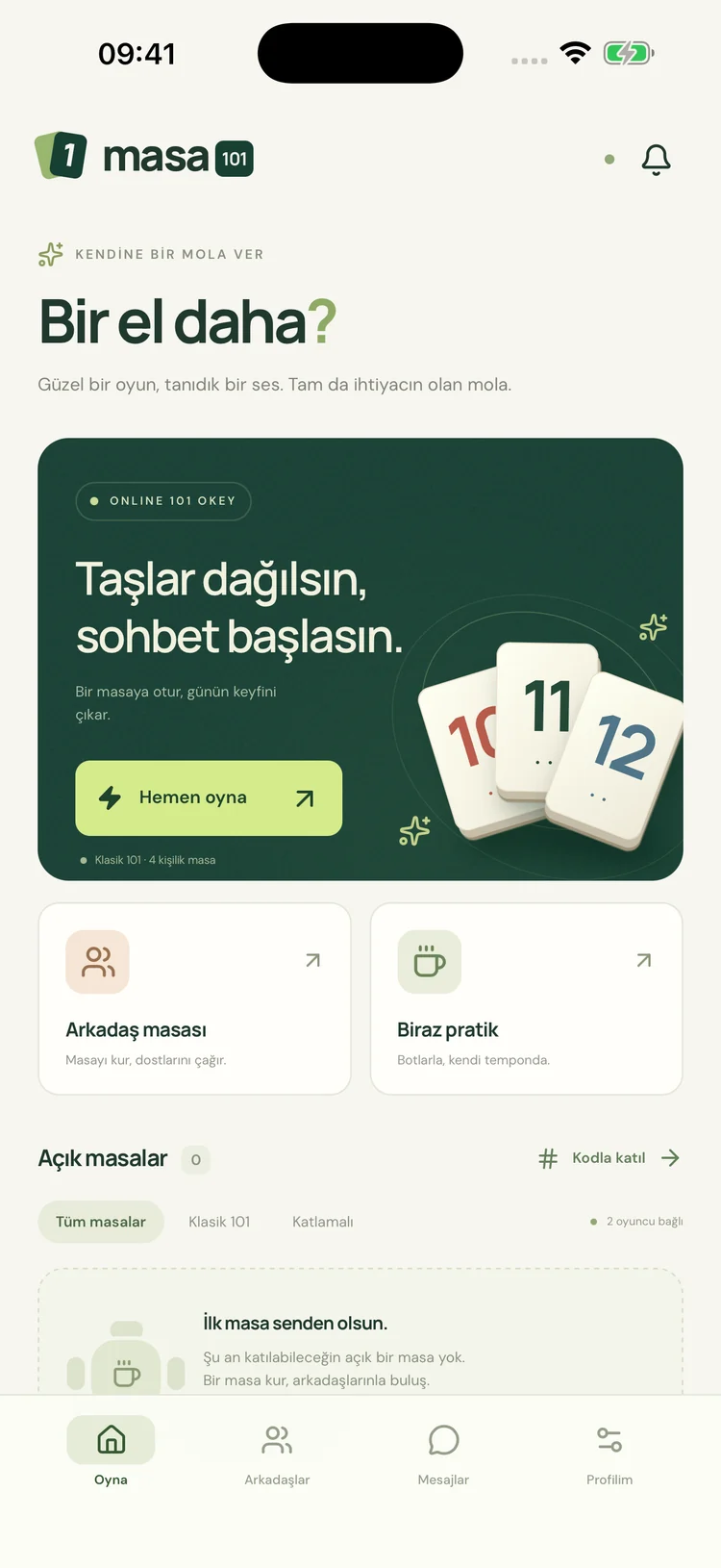 Masa 101 — Mobil ekran 02