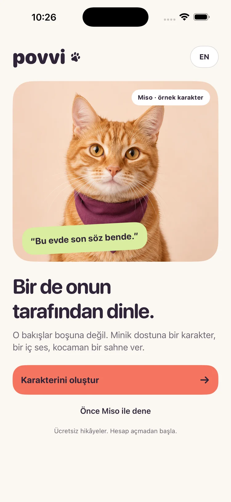 Povvi — Mobil ekran 01
