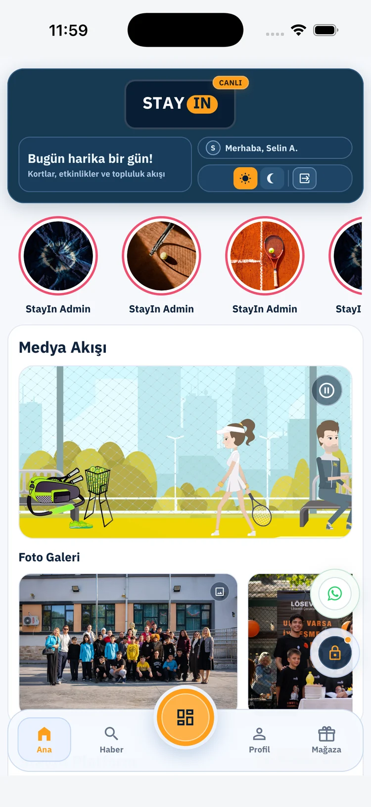 StayIn — Mobil ekran 02