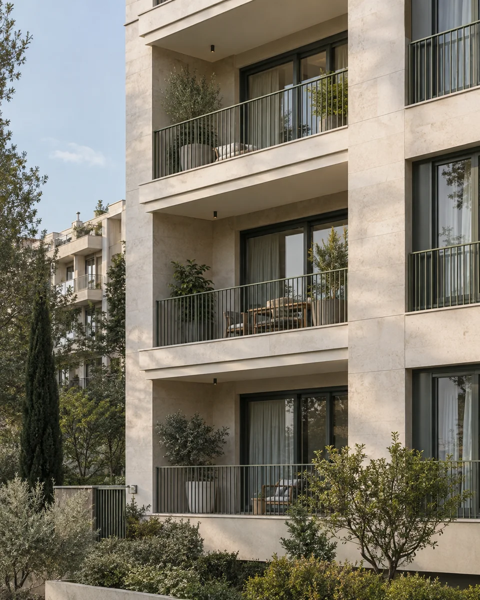 Apartman yönetimi için temsili konut mimarisi